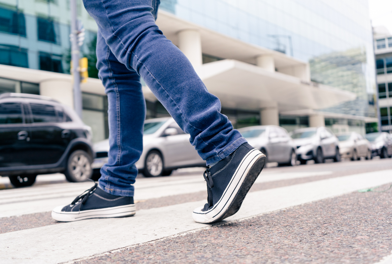 pedestrians walking